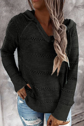 Shop Full Size Color Block Knitted Hoodie Now On Klozey Store - Trendy U.S. Premium Women Apparel & Accessories And Be Up-To-Fashion!