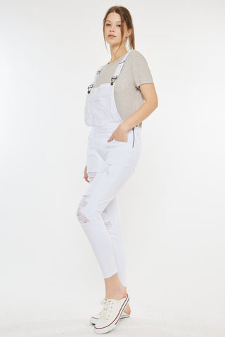 Shop Kancan Distressed Skinny Denim Overalls Now On Klozey Store - Trendy U.S. Premium Women Apparel & Accessories And Be Up-To-Fashion!