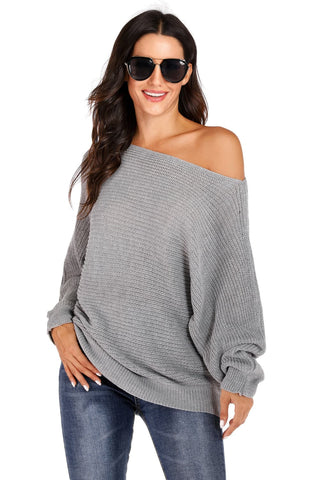 Shop One Shoulder Dolman Sleeve Sweater Now On Klozey Store - Trendy U.S. Premium Women Apparel & Accessories And Be Up-To-Fashion!