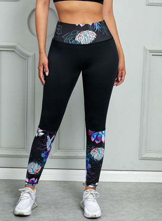 Shop Printed Wide Waistband Active Leggings Now On Klozey Store - Trendy U.S. Premium Women Apparel & Accessories And Be Up-To-Fashion!