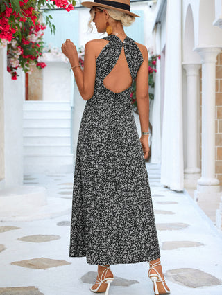 Shop Printed Open Back Sleeveless Maxi Dress Now On Klozey Store - Trendy U.S. Premium Women Apparel & Accessories And Be Up-To-Fashion!