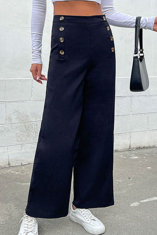 Shop Double-Breasted Wide Leg Pants Now On Klozey Store - Trendy U.S. Premium Women Apparel & Accessories And Be Up-To-Fashion!