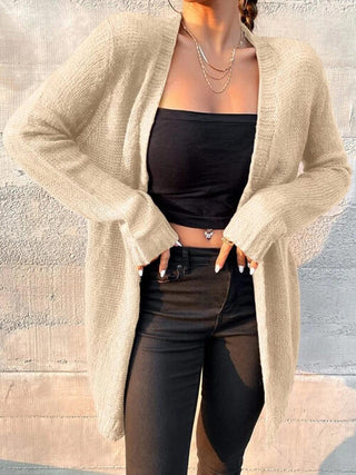 Shop Open Front Long Sleeve Cardigan Now On Klozey Store - Trendy U.S. Premium Women Apparel & Accessories And Be Up-To-Fashion!