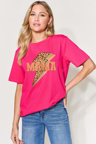 Shop Simply Love Full Size MAMA Round Neck Short Sleeve T-Shirt Now On Klozey Store - Trendy U.S. Premium Women Apparel & Accessories And Be Up-To-Fashion!