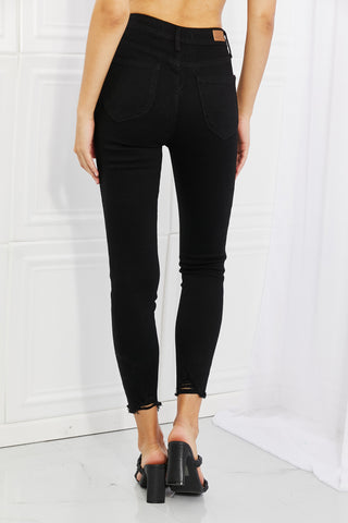 Shop Judy Blue Mila Full Size High Waisted Shark Bite Hem Skinny Jeans Now On Klozey Store - Trendy U.S. Premium Women Apparel & Accessories And Be Up-To-Fashion!