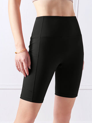 Shop Pocketed High Waist Active Shorts Now On Klozey Store - Trendy U.S. Premium Women Apparel & Accessories And Be Up-To-Fashion!