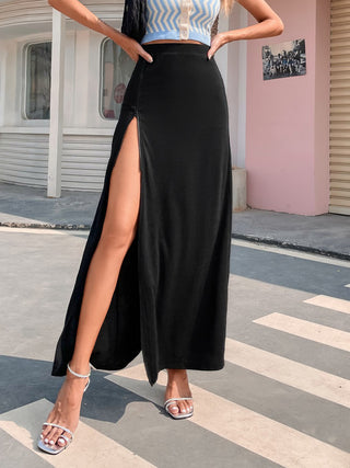 Shop Slit Maxi Skirt Now On Klozey Store - Trendy U.S. Premium Women Apparel & Accessories And Be Up-To-Fashion!