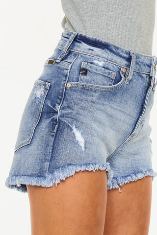 Shop Kancan Distressed Raw Hem Denim Shorts Now On Klozey Store - Trendy U.S. Premium Women Apparel & Accessories And Be Up-To-Fashion!