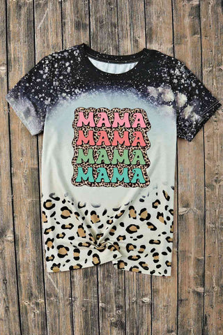 Shop Printed MAMA Graphic Round Neck Tee Now On Klozey Store - Trendy U.S. Premium Women Apparel & Accessories And Be Up-To-Fashion!