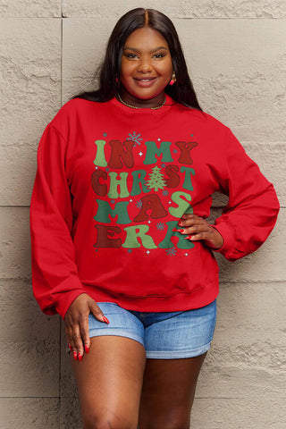 Shop Simply Love Full Size IN MY CHRISTMAS ERA Long Sleeve Sweatshirt Now On Klozey Store - Trendy U.S. Premium Women Apparel & Accessories And Be Up-To-Fashion!