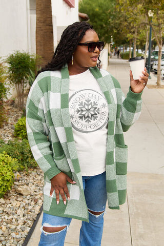 Shop Simply Love Full Size SNOW DAY SUPPORTER Round Neck T-Shirt Now On Klozey Store - Trendy U.S. Premium Women Apparel & Accessories And Be Up-To-Fashion!