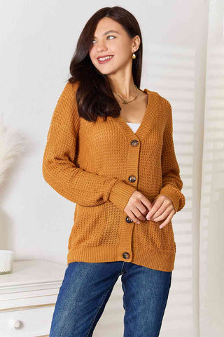 Shop Double Take Drop Shoulder Button Down Cardigan with Pockets Now On Klozey Store - Trendy U.S. Premium Women Apparel & Accessories And Be Up-To-Fashion!