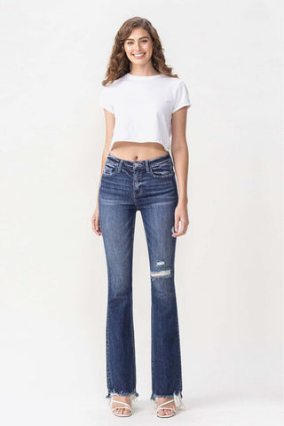 Shop Vervet by Flying Monkey Luna Full Size High Rise Flare Jeans Now On Klozey Store - Trendy U.S. Premium Women Apparel & Accessories And Be Up-To-Fashion!