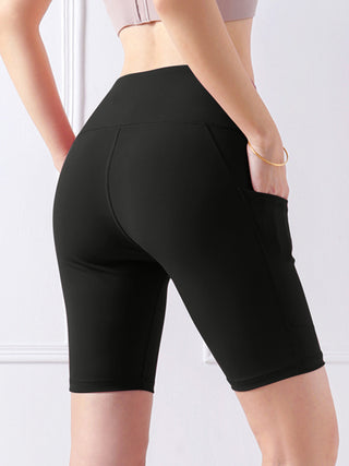 Shop Pocketed High Waist Active Shorts Now On Klozey Store - Trendy U.S. Premium Women Apparel & Accessories And Be Up-To-Fashion!