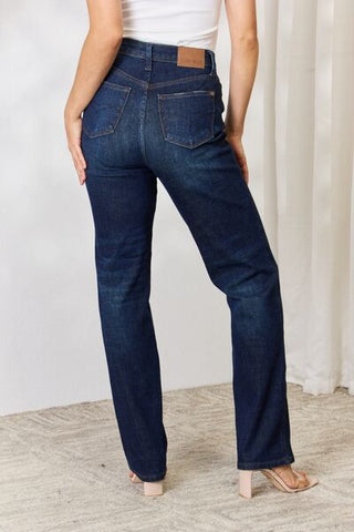 Shop Judy Blue Full Size Button-Fly Straight Jeans Now On Klozey Store - Trendy U.S. Premium Women Apparel & Accessories And Be Up-To-Fashion!