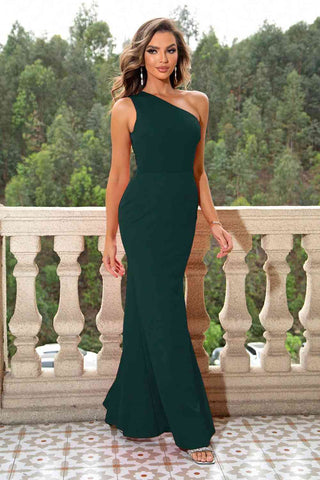 Shop One-Shoulder Sleeveless Maxi Dress Now On Klozey Store - Trendy U.S. Premium Women Apparel & Accessories And Be Up-To-Fashion!