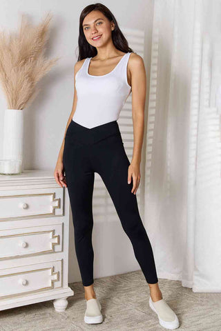 Shop Basic Bae V-Waistband Sports Leggings Now On Klozey Store - Trendy U.S. Premium Women Apparel & Accessories And Be Up-To-Fashion!
