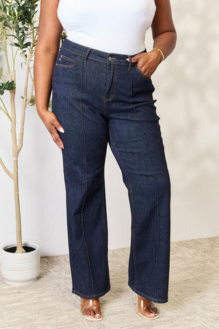 Shop Judy Blue Full Size High Waist Wide Leg Jeans Now On Klozey Store - Trendy U.S. Premium Women Apparel & Accessories And Be Up-To-Fashion!