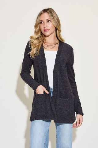 Shop Zenana Open Front Long Sleeve Cardigan Now On Klozey Store - Trendy U.S. Premium Women Apparel & Accessories And Be Up-To-Fashion!