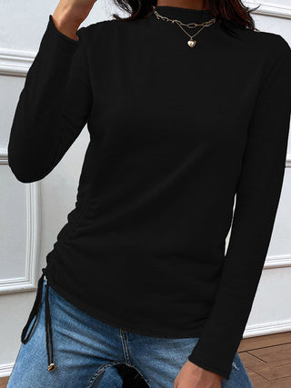 Shop Mock Neck Long Sleeve Knit Top Now On Klozey Store - Trendy U.S. Premium Women Apparel & Accessories And Be Up-To-Fashion!