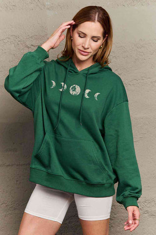 Shop Simply Love Simply Love Full Size Dropped Shoulder Lunar Phase Graphic Hoodie Now On Klozey Store - Trendy U.S. Premium Women Apparel & Accessories And Be Up-To-Fashion!