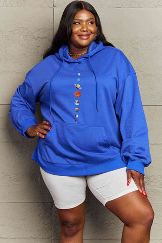 Shop Simply Love Simply Love Full Size Dropped Shoulder Solar System Graphic Hoodie Now On Klozey Store - Trendy U.S. Premium Women Apparel & Accessories And Be Up-To-Fashion!