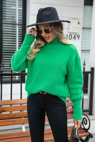 Shop Turtle Neck Long Sleeve Pullover Sweater Now On Klozey Store - Trendy U.S. Premium Women Apparel & Accessories And Be Up-To-Fashion!