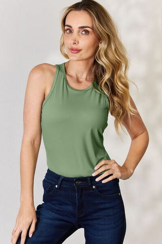 Shop Basic Bae Full Size Round Neck Racerback Tank Now On Klozey Store - Trendy U.S. Premium Women Apparel & Accessories And Be Up-To-Fashion!