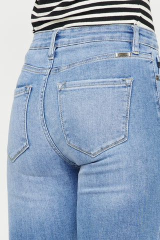 Shop Kancan Distressed Cat's Whiskers Button Fly Jeans Now On Klozey Store - Trendy U.S. Premium Women Apparel & Accessories And Be Up-To-Fashion!