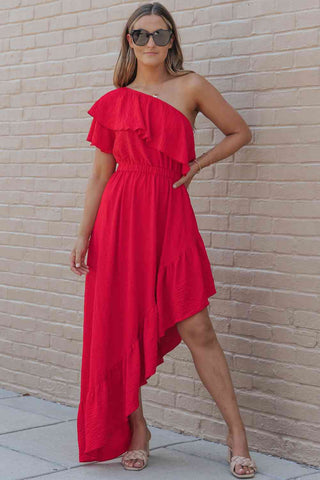 Shop One-Shoulder Asymmetrical Dress Now On Klozey Store - Trendy U.S. Premium Women Apparel & Accessories And Be Up-To-Fashion!