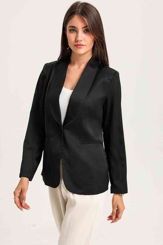 Shop Long Sleeve Shawl Collar Blazer Now On Klozey Store - Trendy U.S. Premium Women Apparel & Accessories And Be Up-To-Fashion!