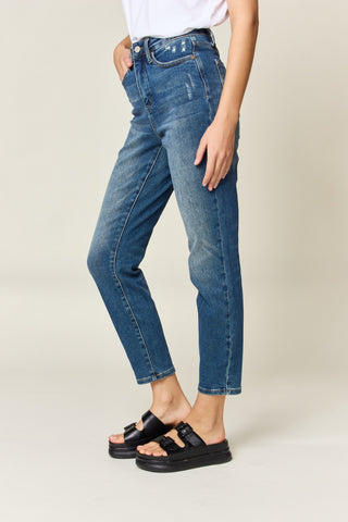 Shop Judy Blue Full Size Tummy Control High Waist Slim Jeans Now On Klozey Store - Trendy U.S. Premium Women Apparel & Accessories And Be Up-To-Fashion!