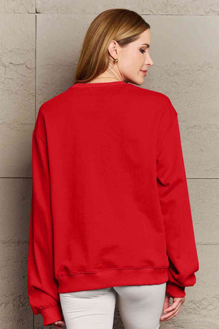 Shop Simply Love Full Size TAKE IT EASY Graphic Sweatshirt Now On Klozey Store - Trendy U.S. Premium Women Apparel & Accessories And Be Up-To-Fashion!
