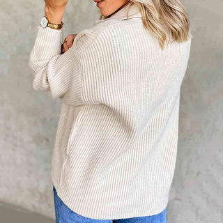 Shop Collared Neck Rib-Knit Top Now On Klozey Store - Trendy U.S. Premium Women Apparel & Accessories And Be Up-To-Fashion!