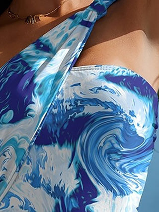 Shop Cutout Printed One-Shoulder One-Piece Swimwear Now On Klozey Store - Trendy U.S. Premium Women Apparel & Accessories And Be Up-To-Fashion!