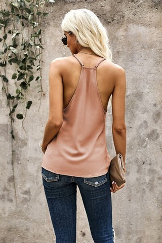 Shop V-Neck Contrast Cami Now On Klozey Store - Trendy U.S. Premium Women Apparel & Accessories And Be Up-To-Fashion!
