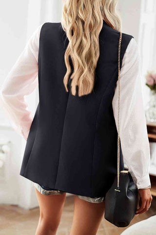 Shop Double-Breasted Sleeveless Blazer Now On Klozey Store - Trendy U.S. Premium Women Apparel & Accessories And Be Up-To-Fashion!