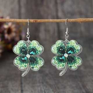 Shop Lucky Clover Acrylic Dangle Earrings Now On Klozey Store - Trendy U.S. Premium Women Apparel & Accessories And Be Up-To-Fashion!