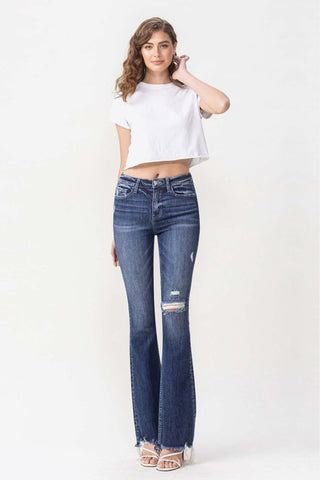Shop Vervet by Flying Monkey Luna Full Size High Rise Flare Jeans Now On Klozey Store - Trendy U.S. Premium Women Apparel & Accessories And Be Up-To-Fashion!
