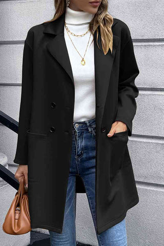 Shop Lapel Collar Long Sleeve Blazer Now On Klozey Store - Trendy U.S. Premium Women Apparel & Accessories And Be Up-To-Fashion!
