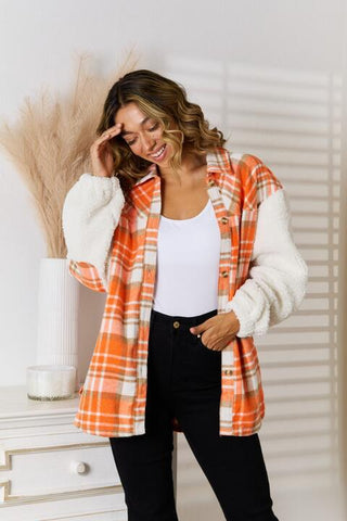Shop Plaid Collared Button Down Jacket Now On Klozey Store - Trendy U.S. Premium Women Apparel & Accessories And Be Up-To-Fashion!