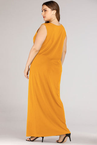 Shop Plus Size Scoop Neck Maxi Tank Dress Now On Klozey Store - Trendy U.S. Premium Women Apparel & Accessories And Be Up-To-Fashion!