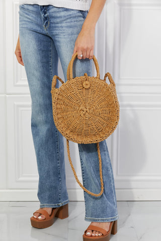 Shop Justin Taylor Feeling Cute Rounded Rattan Handbag in Camel Now On Klozey Store - Trendy U.S. Premium Women Apparel & Accessories And Be Up-To-Fashion!