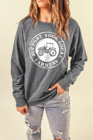 Shop SUPPORT YOUR LOCAL FARMERS Graphic Sweatshirt Now On Klozey Store - Trendy U.S. Premium Women Apparel & Accessories And Be Up-To-Fashion!