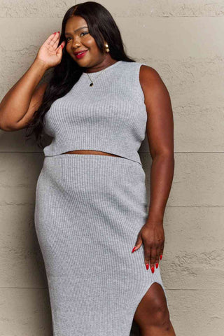 Shop Sew In Love She's All That Fitted Two-Piece Skirt Set Now On Klozey Store - Trendy U.S. Premium Women Apparel & Accessories And Be Up-To-Fashion!