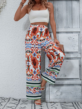 Shop Printed High-Rise Wide Leg Pants Now On Klozey Store - Trendy U.S. Premium Women Apparel & Accessories And Be Up-To-Fashion!