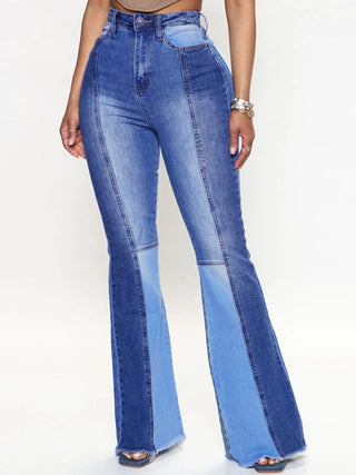 Shop Wide Leg Raw Hem Jeans Now On Klozey Store - Trendy U.S. Premium Women Apparel & Accessories And Be Up-To-Fashion!