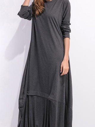 Shop Full Size Round Neck Long Sleeve Sweatshirt Dress Now On Klozey Store - Trendy U.S. Premium Women Apparel & Accessories And Be Up-To-Fashion!