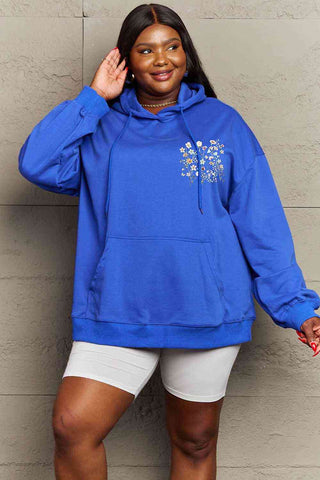 Shop Simply Love Simply Love Full Size Flower Graphic Dropped Shoulder Hoodie Now On Klozey Store - Trendy U.S. Premium Women Apparel & Accessories And Be Up-To-Fashion!