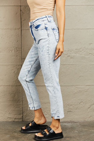 Shop BAYEAS High Waisted Acid Wash Skinny Jeans Now On Klozey Store - Trendy U.S. Premium Women Apparel & Accessories And Be Up-To-Fashion!